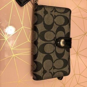 Coach monogram wristlet